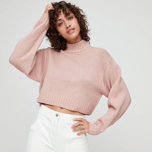 Aritzia Wilfred Heinen Merino Wool Crop Sweater